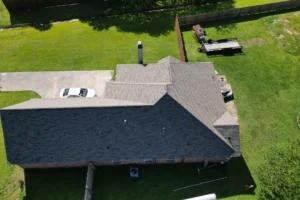 bizette residence owens corning driftwood project overhead side drone