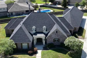 certainteed black moire shingle project by better built contractors overhead view