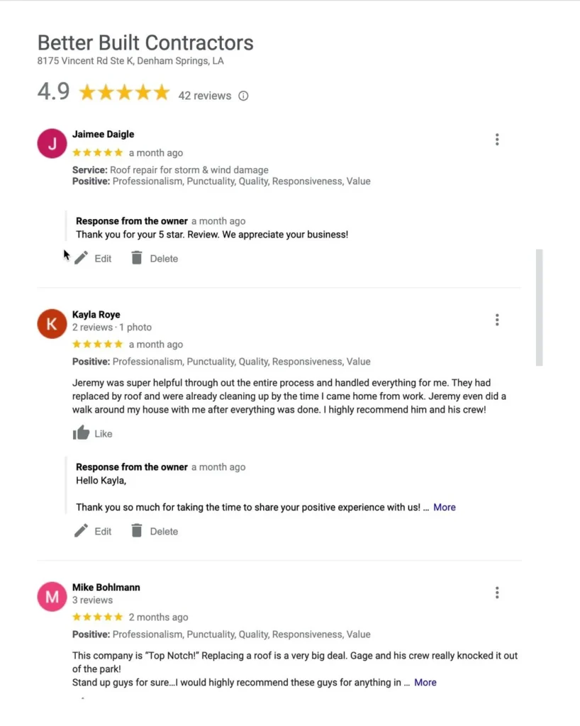 better built contractors reviews from google