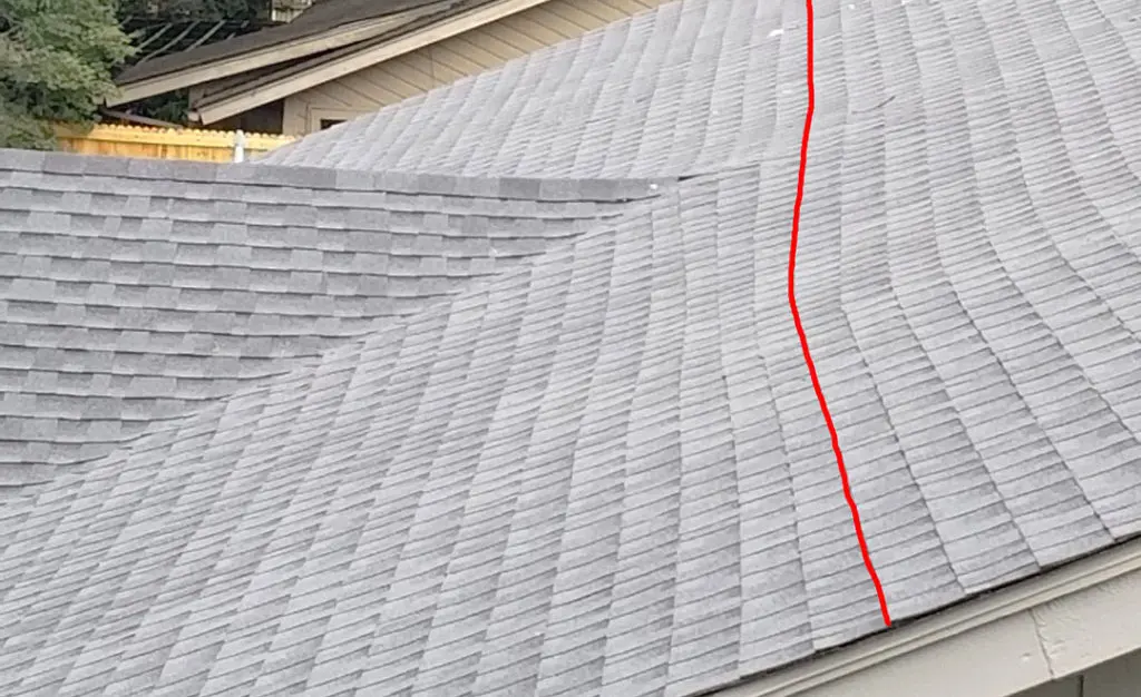 misaligned shingles after replacement