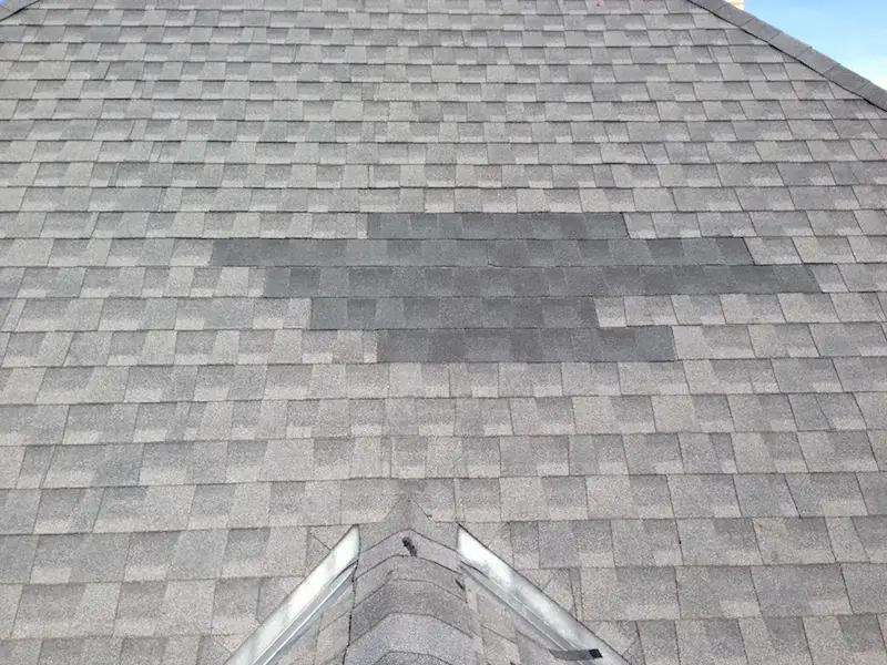 mismatched shingles on denham springs la roof