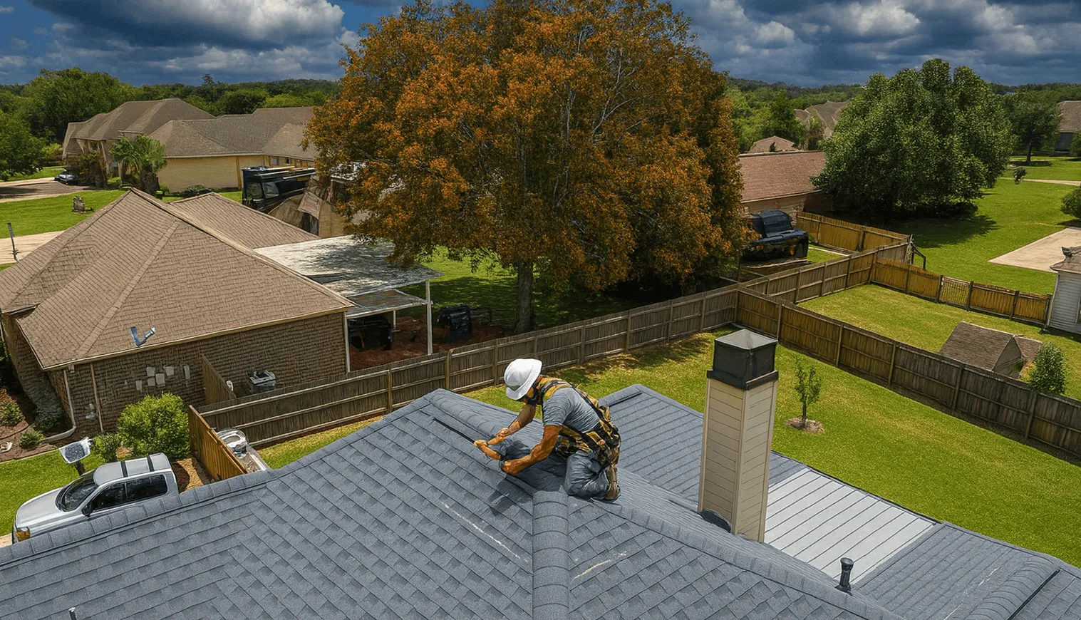 Roofing News - Blog Roof being reinforced for hurricane season in Denham Springs